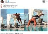 ⏰ 7:36 dive into the pool ⏰ 7:40 land in the pool W.E. @WrestlingEurope 7:36 dive into the pool 7:40 land in the pool 7:36 am . 3:06 PM Mar 23, 2025 144.5K Views 7:40 am ...