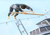 A Yakuza meme referencing Ashton Hall's 7:36 pool dive showing Kazuma Kiryu diving.