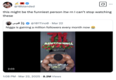 A "quote tweet":https://knowyourmeme.com/memes/quote-retweets-qrts of an Ashton Hall "reposted":https://knowyourmeme.com/memes/repost video on Twitter, in which the person is saying that Hall might be the funniest person ever.