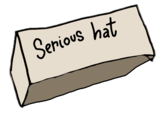 A PNG file of the serious hat. The hat is meant to be placed on a character.