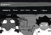 "Fan art":https://knowyourmeme.com/memes/cultures/fan-art of "YouTubers":https://knowyourmeme.com/memes/sites/youtube and "Twitch":https://knowyourmeme.com/memes/sites/twitch streamers Zias and B. Lou looking at "goglelcom" in the "Google":https://knowyourmeme.com/memes/sites/google search bar.