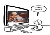 A meme showing a kid watching Lola Bunny from "Space Jam" on the TV. He says, "I feel weird," suggesting he is attracted to her.