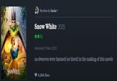 Review by lucia◇ Snow White 2025 SNOWWHITE Watched 17 Mar 2025 no dwarves were harmed (or hired) in the making of this movie 4,384 likes