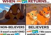 WHEN TOMODA LIFE RETURNS... NON-BELIEVERS BELIEVERS It wasn't a myth? OMG! TOMODACHI TOMOR OCH you are LIFE! LIFE! We were waiting for you!