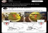 niko @nikoxbenet Follow Facebook Schizoboomers are now Transvestigating Shrek Freedom Of Truth Updates 9h 3 Subliminal feminization of childrens media pt. 6 2010 2025 MALE Smooth, more vertical frontal bone FEMALE Larger mastoid processes Small mastoid processes