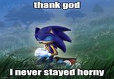 thank god I never stayed horny imgflip.com