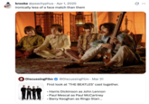 April 1st, 2025 tweet by @peachyphus Some internet users joked that the casting choices for the 2028 Beatles biopic series were inferior to the casting in the 2007 film _Walk Hard: The Dewey Cox Story_, where the Beatles were played by Paul Rudd, Jack Black, Justin Long, and Jason Schwartzman.