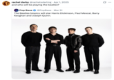 April 1st, 2025 tweet by @rachelsdarling The casting for Sam Mendes' four-film Beatles biopic series was announced in late March 2025, confirming Paul Mescal as Paul McCartney, Harris Dickinson as John Lennon, "Barry Keoghan":https://knowyourmeme.com/search?context=&sort=&q=barry+keoghan as Ringo Starr, and "Joseph Quinn":https://knowyourmeme.com/search?context=&sort=&q=%22joseph+quinn%22 as George Harrison. The news was received with some criticism from internet users who did not see the likeness between any of the actors and the Beatles they were meant to portray.