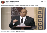 A "tweet":https://knowyourmeme.com/memes/sites/twitter-x about Sen. "Cory Booker's":https://knowyourmeme.com/memes/people/cory-booker  25-Hour Senate Speech, captioned, "If I send you this it means we’re going all night long."