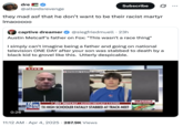 A "tweet":https://knowyourmeme.com/memes/sites/twitter-x joking about the father of Austin Metcalf, Jeff Metcalf, not wanting his son to be a "racist martyr."