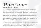 A definition of "panican." The definition is by X user LibertyValkyrie.