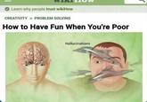 Learn why people trust wikiHow CREATIVITY >> PROBLEM SOLVING How to Have Fun When You're Poor Hallucinations