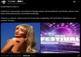 [ZINC-J @Peace Syndicate FORTNITE FACT: 0 Sabrina Carpenter received a large wave of backlash and hate when she was introduced to Fortnite Festival. This is a clever reference to how the majority of Fortnite's fanbase are sexist incels. 7:23 AM - Apr 6, 2025-309.3K Views FORTNITE FESTIVAL