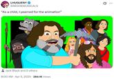 LHUGUENY @MOVIEMUSICALS "As a child, I yearned for the animation" wwwww Jack Black and 2 others 8:00 AM - Apr 5, 2025 284.1K Views Q ...