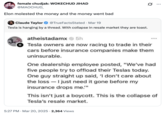 Use of a catchphrase originally coined by Twitter / X user @posting_forever in March 2025. The tweet reads, "Elon Musk molested the money and the money went bad." It was posted in response to discussions about "falling Tesla stock prices":https://knowyourmeme.com/memes/events/2025-tesla-stock-crash.