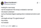 Use of a catchphrase originally coined by Twitter / X user @posting_forever in March 2025. The tweet parodies the "Bottomless Pit Greentext":https://knowyourmeme.com/memes/bottomless-pit-supervisor.