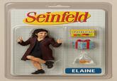 An AI generated action figure. The action figure resembles Elaine from Seinfeld.