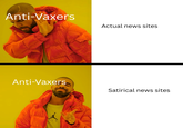 Why are they like this? | /r/dankmemes Anti-Vaxers Actual news sites Anti-Vaxers Satirical news sites