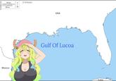 Mexico d-maps.com 200 km N - Mercator 100 mi USA Gulf Of Lucoa Cuba