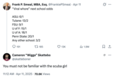 A tweet about a "viral video":https://knowyourmeme.com/memes/viral-videos known as "Scuba Girl," which shows a woman having sex with two men on a rooftop and having a snorkel inserted into her vagina. The video was supposedly filmed in Tempe, Arizona, with several Twitter / X users on the "Burnerverse":https://knowyourmeme.com/memes/burnerverse alleging that the woman is Arizona State University (ASU) student Ry DeSabato. 