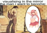visualising in the mirror the man i want to become: