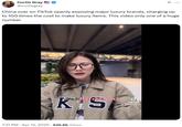 Curtis Gray @curtisgray 0 China over on TikTok openly exposing major luxury brands, charging up to 100 times the cost to make luxury items. This video only one of a huge number does it feel cheaper? KS مل Tik Tok @gonest_luna 7:31 PM - Apr 12, 2025 636.6K Views
