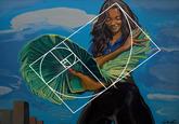 A painting of a woman doing the "Golden Ratio":https://knowyourmeme.com/memes/the-golden-ratio money spread.