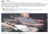 A "quote tweet":https://knowyourmeme.com/memes/quote-retweets-qrts critical of Charli XCX wearing a  "Miss Should Be Headliner" sash at a Coachella afterparty where Green Day was the headliner.