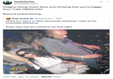 A "quote tweet":https://knowyourmeme.com/memes/quote-retweets-qrts critical of Charli XCX wearing a  "Miss Should Be Headliner" sash at a Coachella afterparty where Green Day was the headliner.