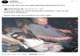 A "quote tweet":https://knowyourmeme.com/memes/quote-retweets-qrts critical of Charli XCX wearing a  "Miss Should Be Headliner" sash at a Coachella afterparty where Green Day was the headliner.