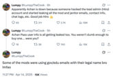 One of several tweets by internet users discussing a Soyjak.Party led 4chan hack that resulted in to /qa/ board being restored and the emails of several janitors (moderators) being leaked in April 2025. This tweet notes that some leaked information contained .edu and .gov emails.