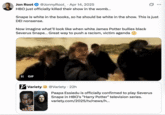 Black British actor Paapa Essiedu's casting as "Severus Snape":https://knowyourmeme.com/memes/severus-snape in HBO's adaptation of the "_Harry Potter_":https://knowyourmeme.com/memes/subcultures/harry-potter series prompted much discourse after it was announced in March 2025. This tweet reads, "Now imagine what’ll look like when white James Potter bullies black Severus Snape… Great way to push a racism, victim agenda 🙄."