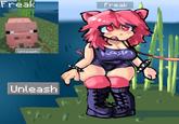 Artwork posted to the /r/Losercity subreddit. The art depicts the unleash freak Minecraft pig as a woman.