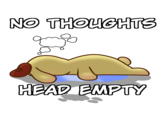 NO THOUGHTS HEAD EMPTY