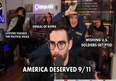 A meme criticizing iDubbbz for alligning with Hasan and his orbiters.