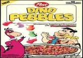 NEW Post DINO PEBBLES -10 Wholesome, Sweetened Rice Cereal with Marshmallows NET.WT-125 02354 GRAMS