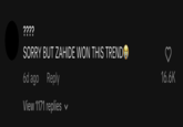 Zahide Won This Trend Comment example Zahide is a Turkish-German TikToker from Berlin who posts dance and lip-sync videos on TikTok. The "Zahide won this trend" comment trend appears to have started in the comments sections of another young German TikToker Chiara or @chiaraspureluv. Fans began to speculate about a rift forming between the two TikTokers in April 2025, prompting many users to pit the two creators against each other by commenting "Zahide won this trend" or "Chiara won this trend" on each other's videos.