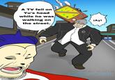 A TV fell on Yu's head while he was walking on the street. :0000 CuriPersona RELOAD ¡Ay!