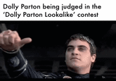 Dolly Parton being judged in the 'Dolly Parton Lookalike' contest