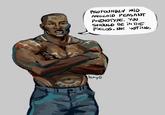 A redraw of the "profoundly mid peasant" meme. The meme references Disco Elysium.