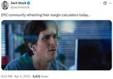 Zach Stuck ♥ @zachmstuck DTC community refreshing their margin calculators today... . • 8:52 PM Apr 4, 2025 5,472 Views