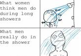 What women think men do during long showers What men really do in the shower FAP FAP FAP
