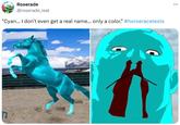 Roserade @roserade_real "Cyan... I don't even get a real name... only a color." #horseracetests n