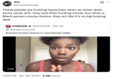 A "tweet":https://knowyourmeme.com/memes/sites/twitter-x condemning singer-songwriter Doechii for seemingly doing an Asian voice in an old "YouTube":https://knowyourmeme.com/memes/sites/YouTube video.