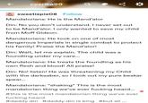 cyarika99 sweetiepie08 Follow Mandalorians: He is the Mand'alor Din: No you don't understand. I never set out to be Mandalor. I only wanted to save my child from Moff Gideon. Mandalorians: He took on one of most dangerous Imperials in single combat to protect his family! Praise the Mandalor! Din: Wait, let me explain. The child was a foundling under my care... Mandalorians: He treats the foundling as his own flesh and blood! All praise! Din: No! listen! He was threatening my Child with the darksaber, so I took out my pure beskar spear... Mandalorians: *shaking* This is the most mandalorian thing we've ever f------ heard... #this is the most mandalorian thing we've ever f------ heard #daddy din #daddy din is king #but all...
