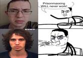 A "cereal guy":https://knowyourmeme.com/memes/cereal-guy meme about Patrick Crusius AKA Chudjak supposedly improving his appearance in prison. 