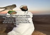An "image macro":https://knowyourmeme.com/memes/image-macros using the photo of "rapper":https://knowyourmeme.com/memes/cultures/rap-hip-hop Rick Ross holding an eagle in the desert.