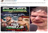 Comment Cop @CommentCopped 0 Jake Paul announced his next boxing event will be on the same day as iDubbbz' Creator Clash 3 it's so over CREATOR CLASH Influencers will pay SATURDAY, JUNE 28 2025 AMALIE ARENA // TAMPA, FL My DA ZN #PaulChavez E PAUL CHAVEZ JR JUMO HONDA CENTER I ANAHEIM, CA SATURDAY JUNE 28⭑ LIVE ON DAZN PAY-PER-VIEW 2:26 PM - Apr 20, 2025-250.3K Views