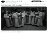 ShitpostGateway @ShitpostGate Subscribe O Block switching from Islam to Catholic when they find out the new Pope from Chicago 6:31 PM May 8, 2025 60.3K Views Grok