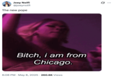 Joey Nolfi @joeynolfi The new pope Bitch, i am from Chicago. • 6:08 PM May 8, 2025 · 260.6K Views